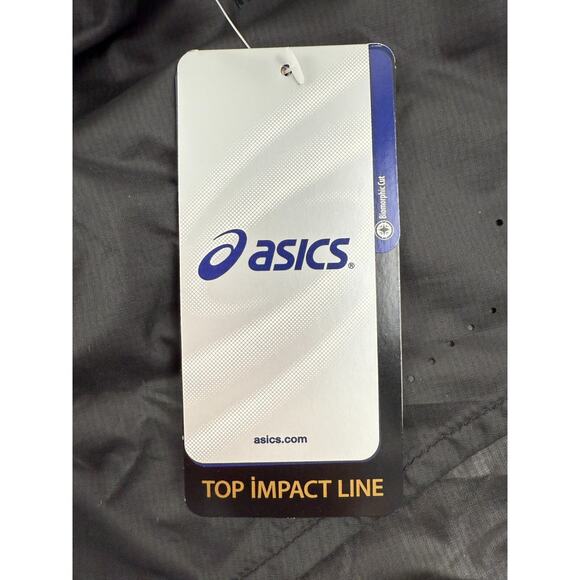 Asics Women Top Impact Line Drawstring Split Black Short Size XL - Picture 10 of 16